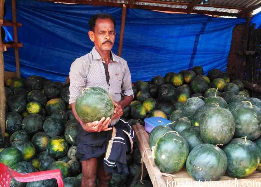 farmer selling water melon as Local fruit 
